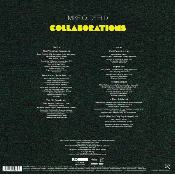Mike Oldfield ‎– Collaborations ( 180g )