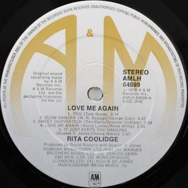 Rita Coolidge ‎– Love Me Again