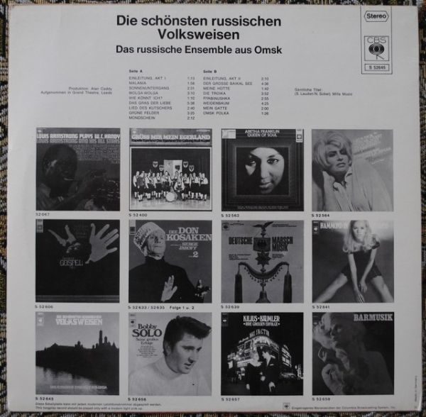 Various ‎– Die Schönsten Russischen Volksweisen / Das Russische Ensemble aus Omsk