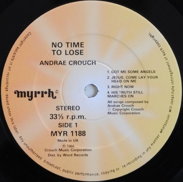Andraé Crouch ‎– No Time To Lose
