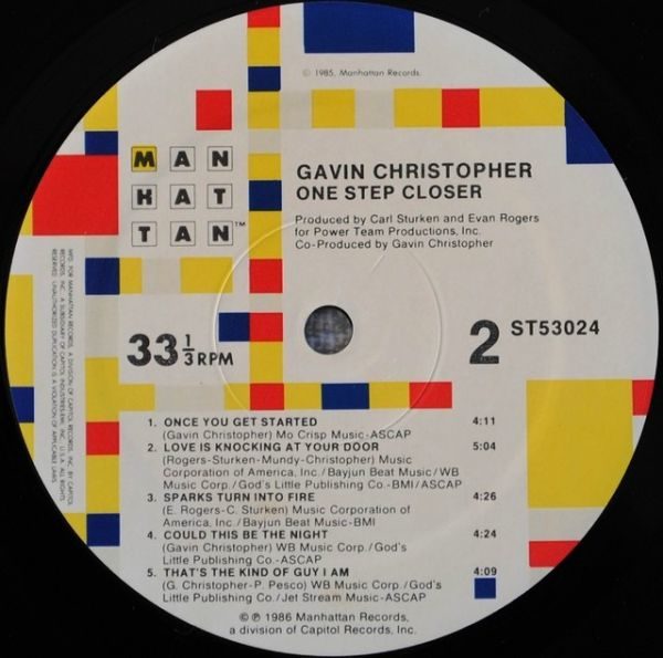 Gavin Christopher ‎– One Step Closer