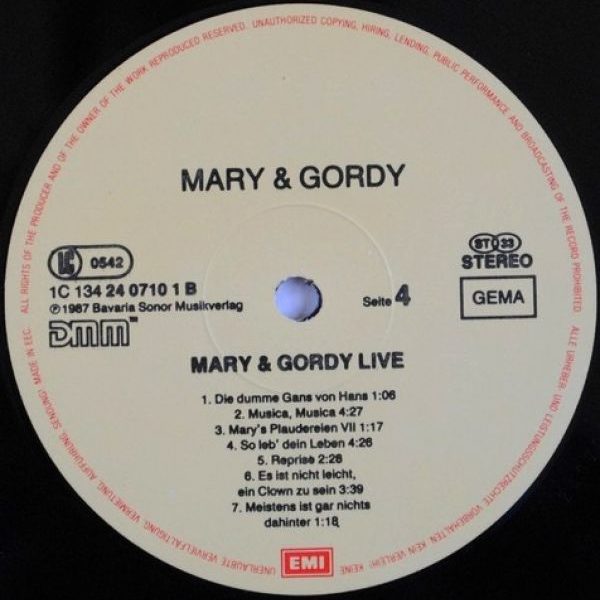 Mary & Gordy - Live