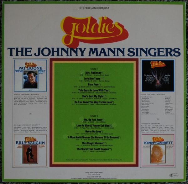 Johnny Mann Singers ‎– Goldies
