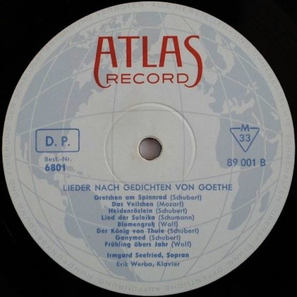 Dietrich Fischer Dieskau, Irmgard Seefried, Johannes Brahms ‎– Vier Ernste Gesange op.121 / Lieder Nach Gedichten Von Goethe
