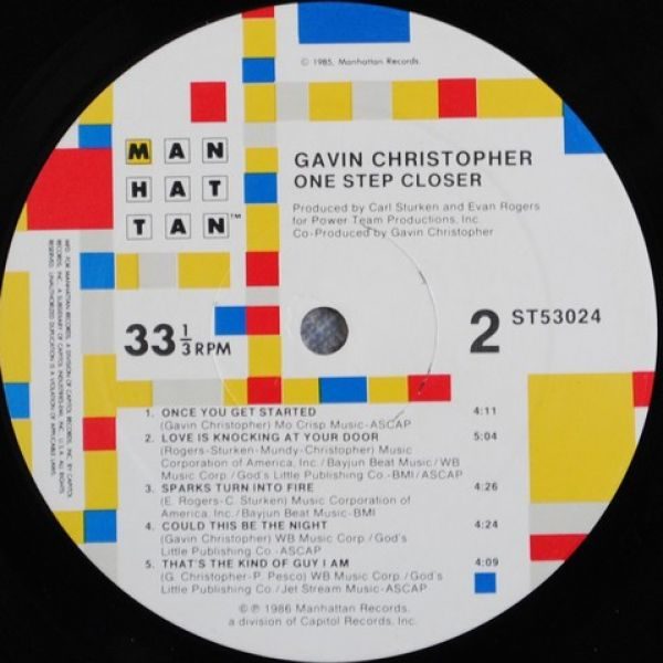 Gavin Christopher ‎– One Step Closer
