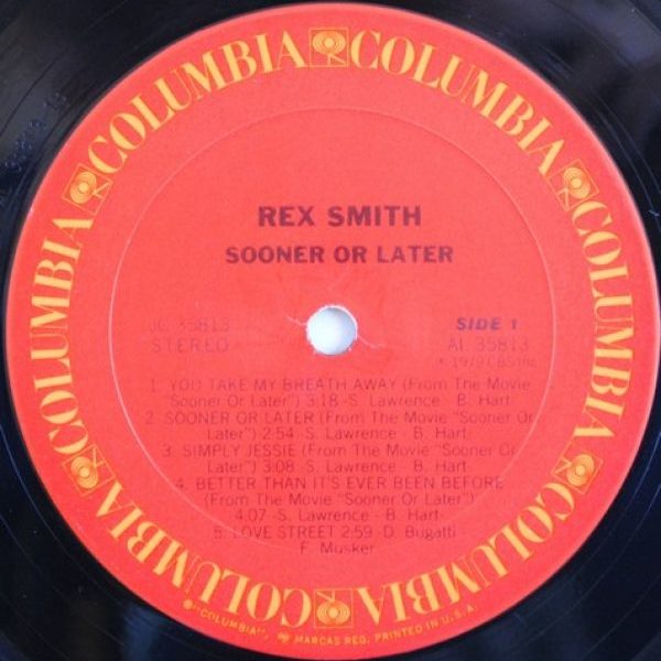 Rex Smith ‎– Sooner Or Later