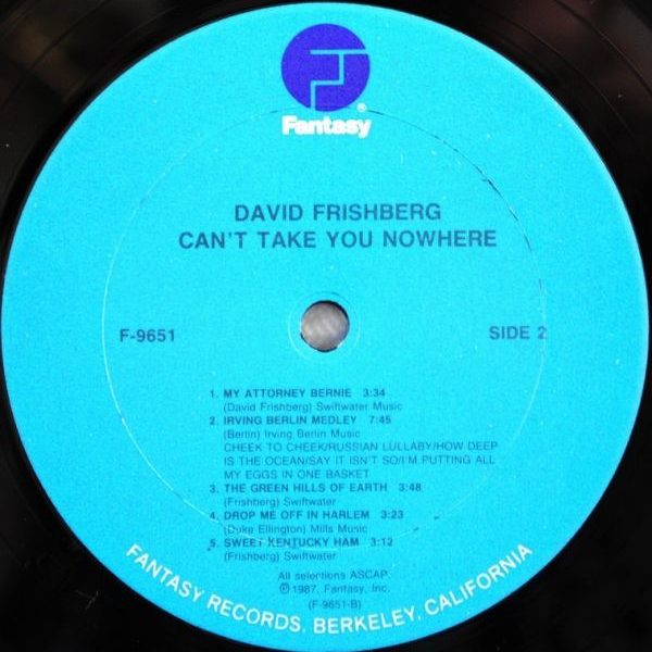 David Frishberg ‎– Can't Take You Nowhere