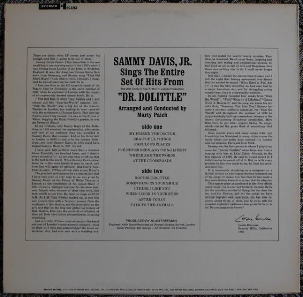 Sammy Davis Jr. ‎– Sings The Complete Dr. Dolittle