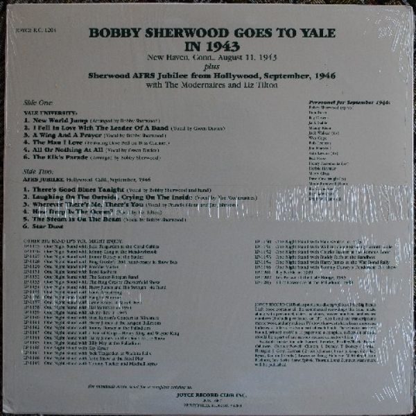 Bobby Sherwood ‎– Bobby Sherwood Goes To Yale In 1943