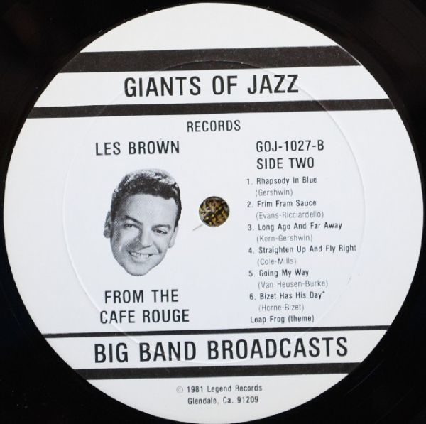 Les Brown ‎– Les Brown From The Cafe Rouge - Live Performances Never On Record