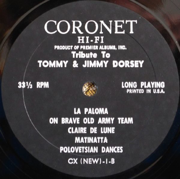 Tommy Dorsey, Jimmy Dorsey ‎– A Tribute To Tommy & Jimmy Dorsey