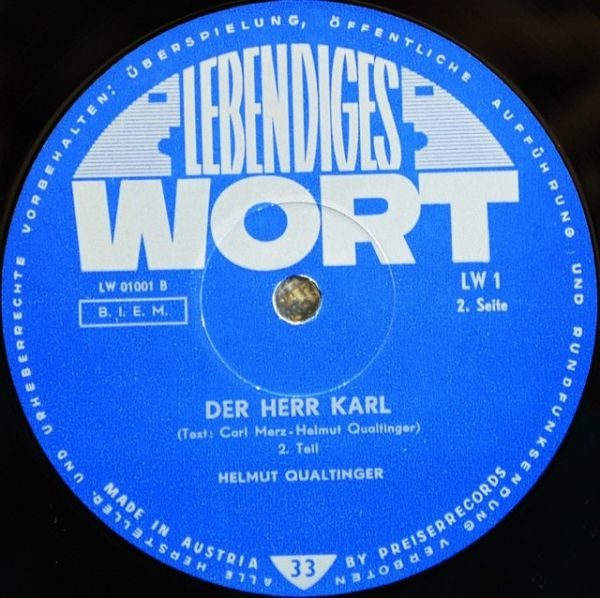 Helmut Qualtinger ‎– Der Herr Karl