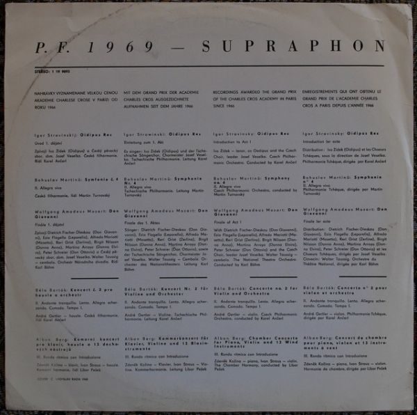 Various - PF 1969 XNUMX Supraphon