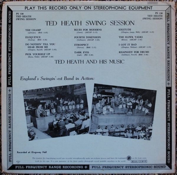 Ted Heath And His Music ‎– Ted Heath Swing Session