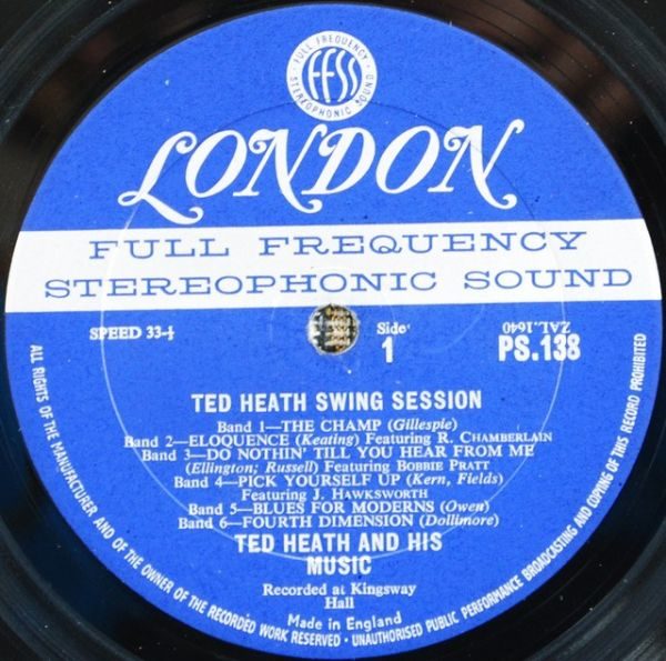 Ted Heath And His Music ‎– Ted Heath Swing Session