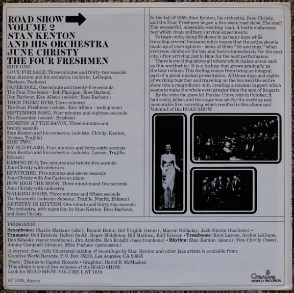 Stan Kenton And His Orchestra, June Christy, Four Freshmen ‎– Road Show Volume 2