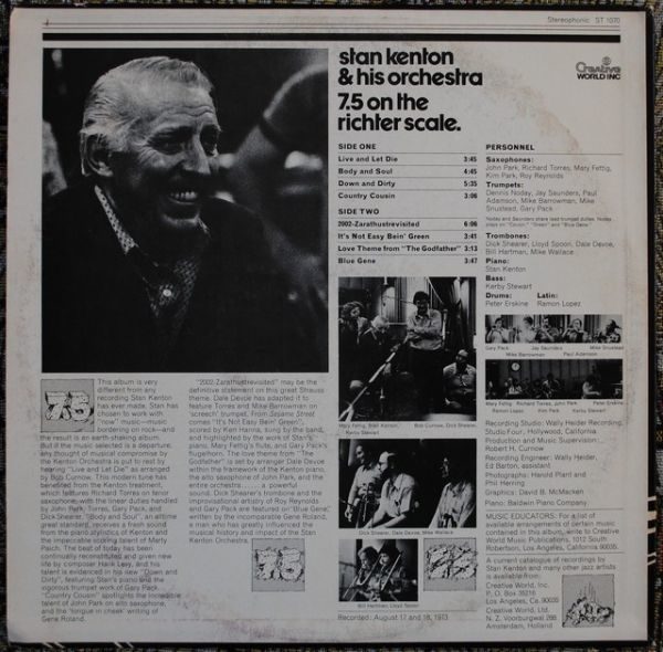 Stan Kenton & His Orchestra - 7.5 On The Richter Scale