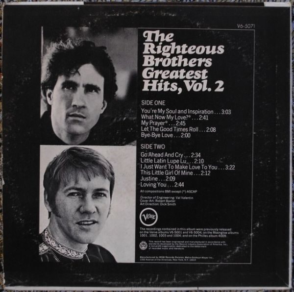 Righteous Brothers ‎– The Righteous Brothers Greatest Hits, Vol. 2