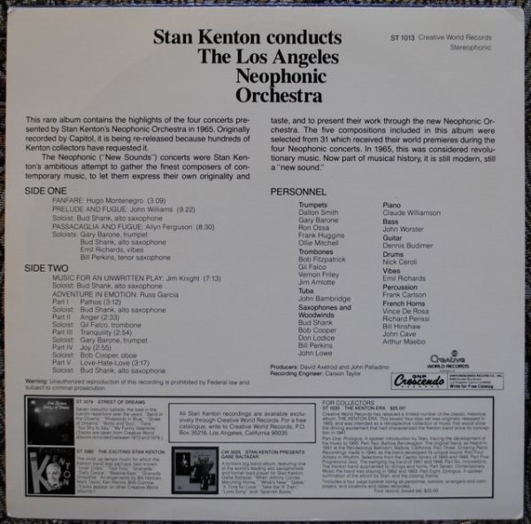 Stan Kenton Conducts Los Angeles Neophonic Orchestra - Stan Kenton Conducts The Los Angeles Neophonic Orchestra