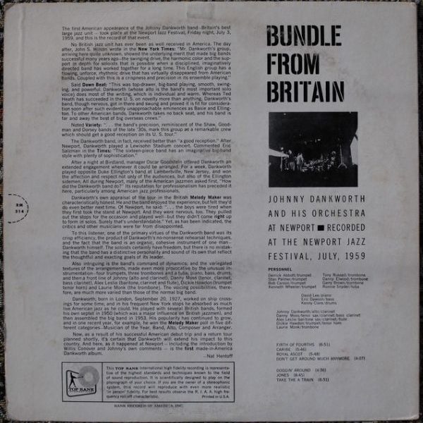 Johnny Dankworth & His Orchestra - Bundle From Britain