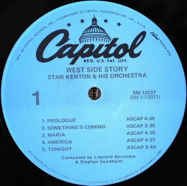 Stan Kenton & His Orchestra ‎– Kenton's West Side Story