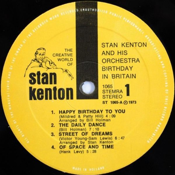 Stan Kenton And His Orchestra ‎– Birthday In Britain
