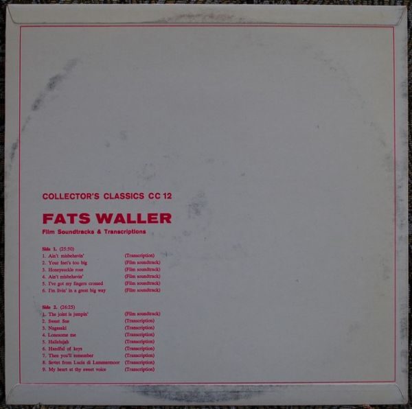 Fats Waller ‎– Film Soundtracks & Transcriptions