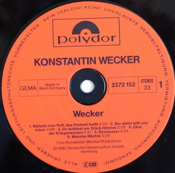 Konstantin Wecker ‎– Wecker