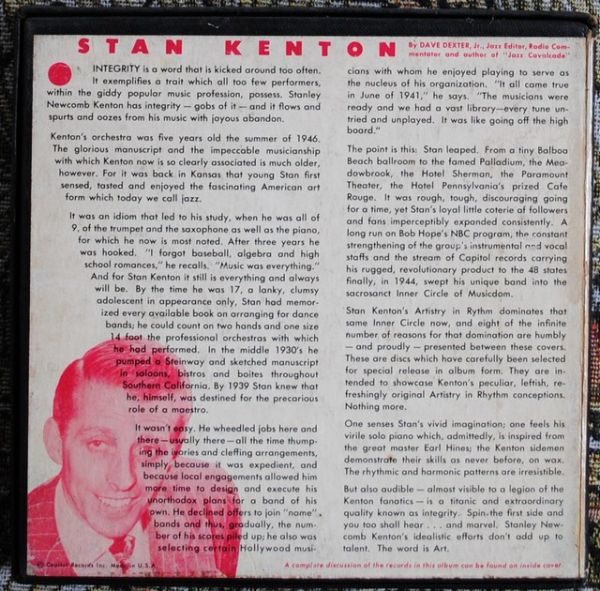 Stan Kenton And His Orchestra ‎– Artistry In Rhythm 7"