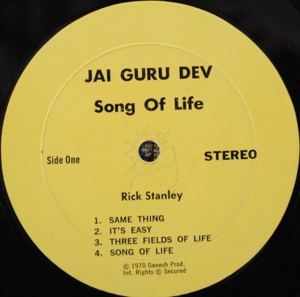 Rick Stanley ‎– Song Of Life (Jai Guru Dev)