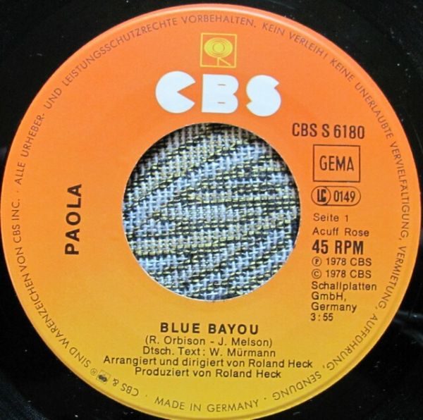 Paola - Blue Bayou 7"