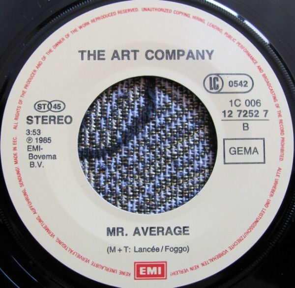 Art Company - This Is Your Life / Mr. Average 7"