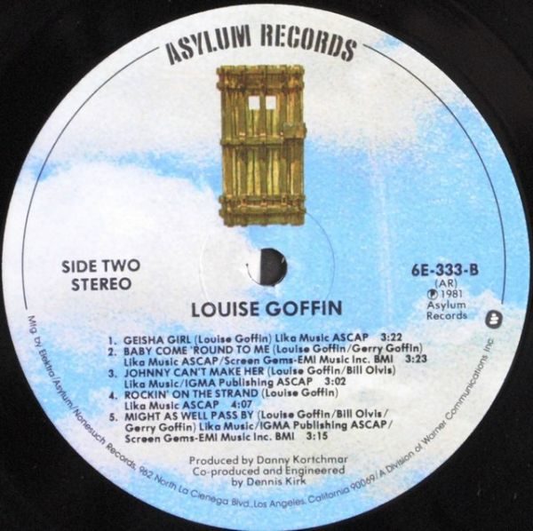 Louise Goffin ‎– Louise Goffin