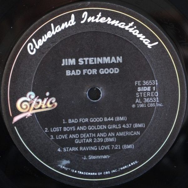 Jim Steinman ‎– Bad For Good