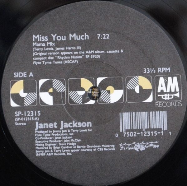 Janet Jackson ‎– Miss You Much