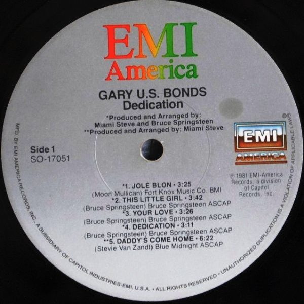 Gary U.S. Bonds ‎– Dedication