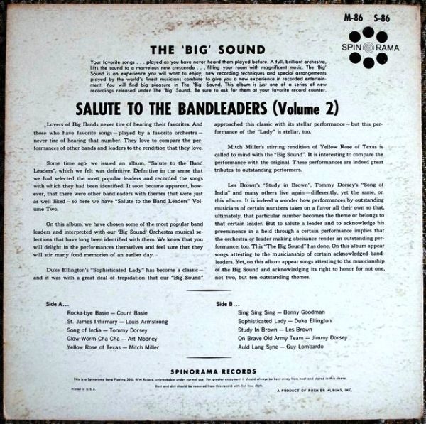 Eddie Maynard Band ‎– The "Big" Sound Salute To The Bandleaders - Volume II