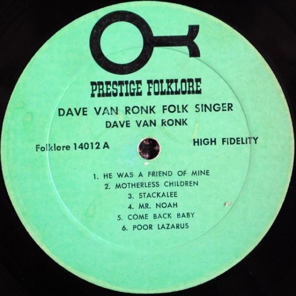 Dave Van Ronk ‎– Folksinger