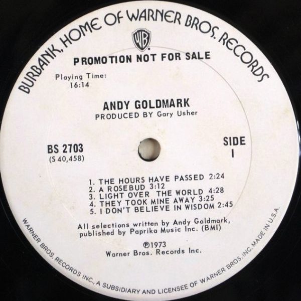 Andy Goldmark ‎– Andy Goldmark (Promo)