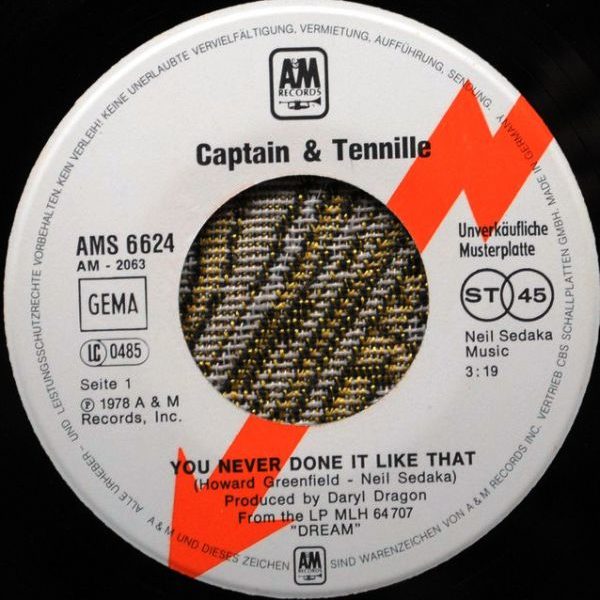 Captain And Tennille - You Never Done It Like That 7 "
