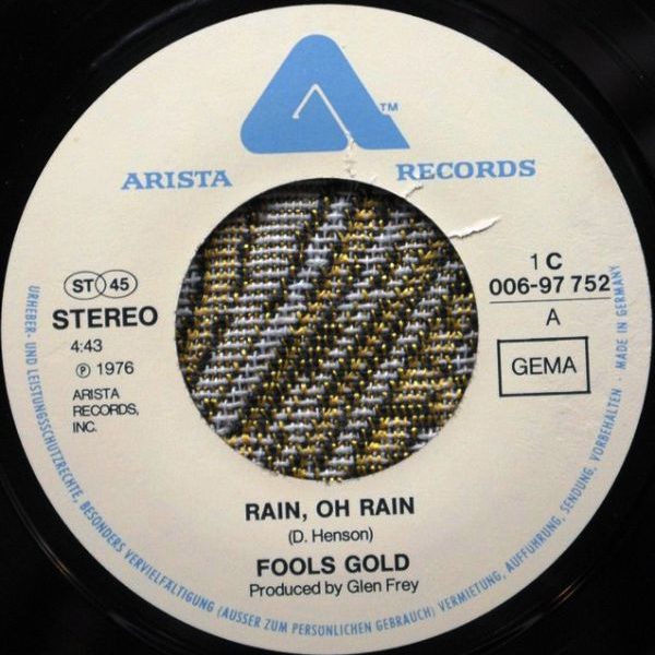 Fools Gold - Rain, Oh Rain 7 "