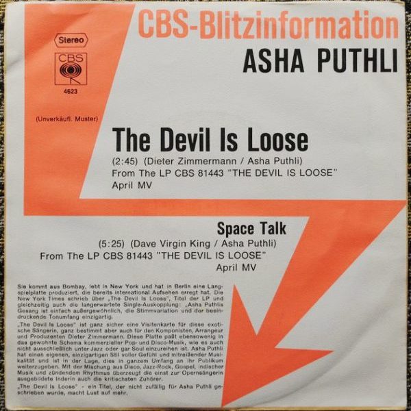 Asha Puthli ‎– The Devil Is Loose 7"
