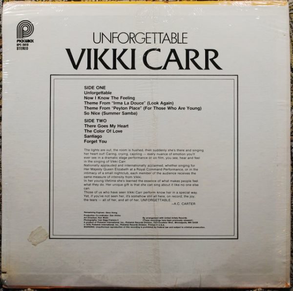 Vikki Carr ‎– Unforgettable