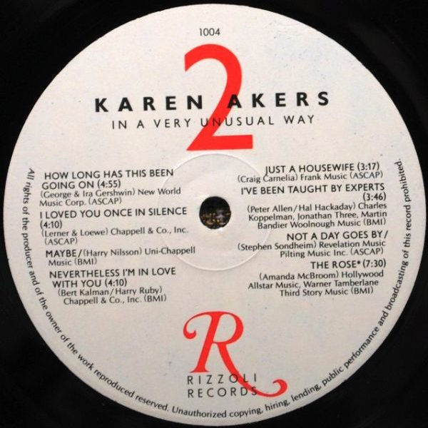 Karen Akers ‎– In A Very Unusual Way