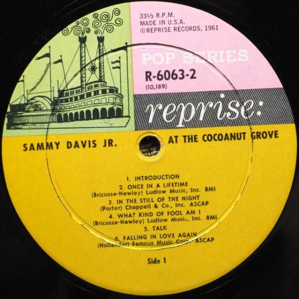 Sammy Davis Jr. ‎– At The Cocoanut Grove (2 LP)