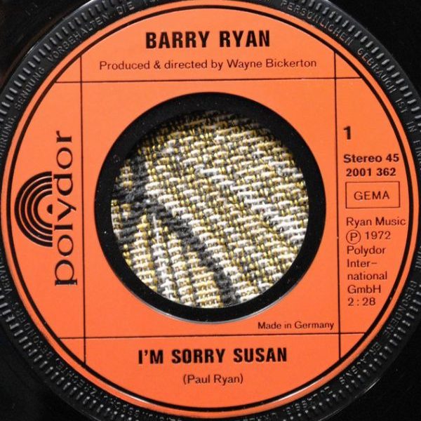 Barry Ryan - I'm Sorry Susan 7 "