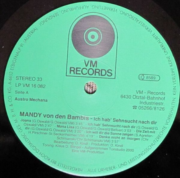 Mandy Von Den Bambis - Ich Hab Sehnsucht Nach Dir