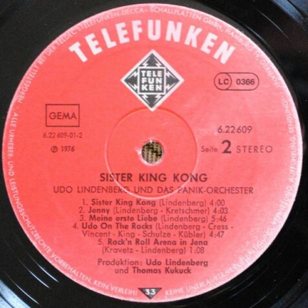 Udo Lindenberg & Das Panik-Orchester - Sister King Kong