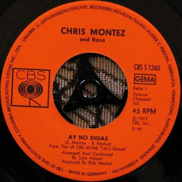 Chris Montez And Raza ‎– Ay No Digas 7"
