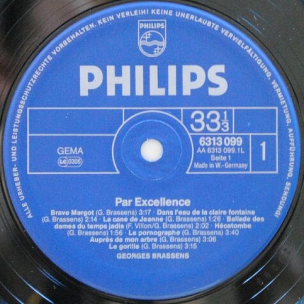 Georges Brassens ‎– Georges Brassens Par Excellence! 32 Chansons Célèbres ( 2 LP )